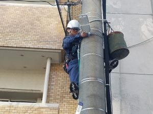 名古屋市中区にてLED街路灯取替電気工事