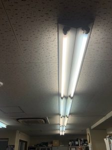 名古屋市中区の事務所にてLED照明器具への取替電気工事