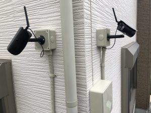 名古屋市緑区の戸建住宅にて防犯カメラの取付電気工事