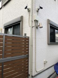 名古屋市緑区の戸建住宅にて防犯カメラの取付電気工事