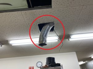 愛知県飛島村の工場オフィスにて換気扇の取替電気工事