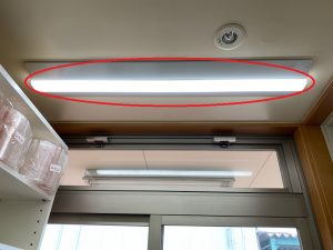 名古屋市中川区の店舗オフィスにてベースライト取替電気工事